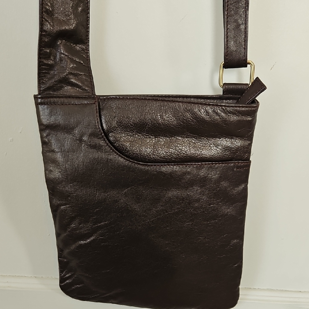Latico Athena Brown Leather Crossbody Bag- Like New
